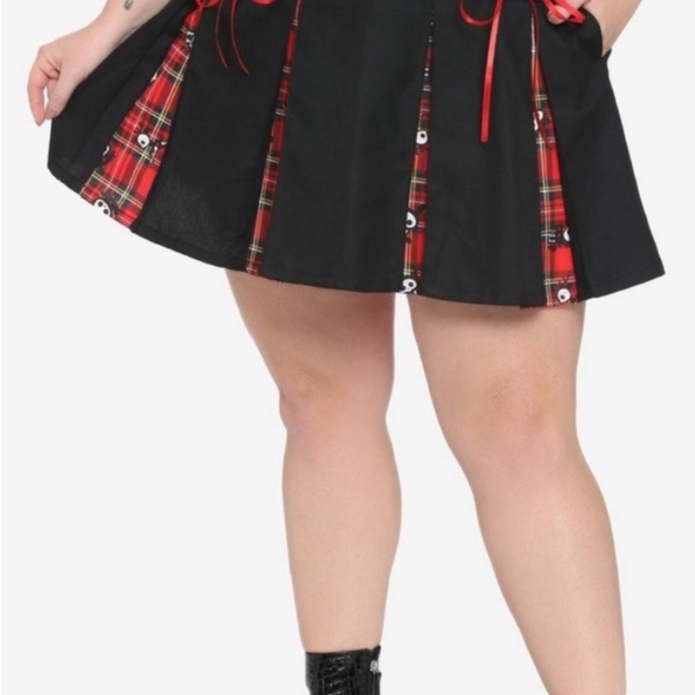 Black and Red Plaid Women's Skirt